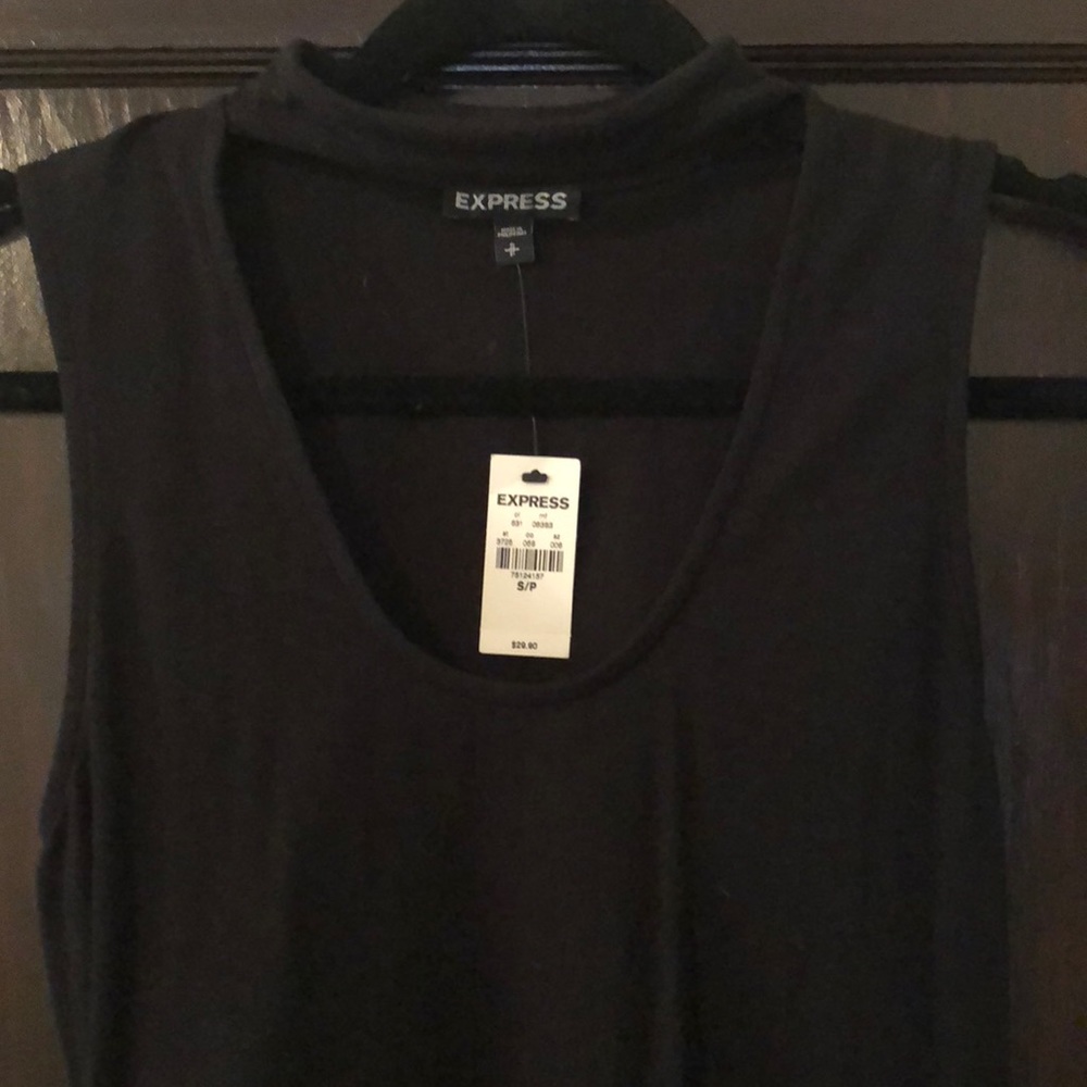 NWT Express Choker Neck Blouse Black